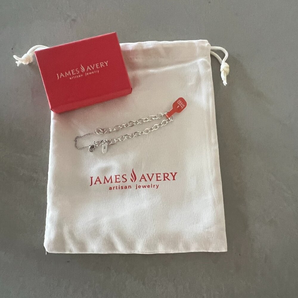 NWT James Avery Forged Oval Charm Bracelet - Size Medium
